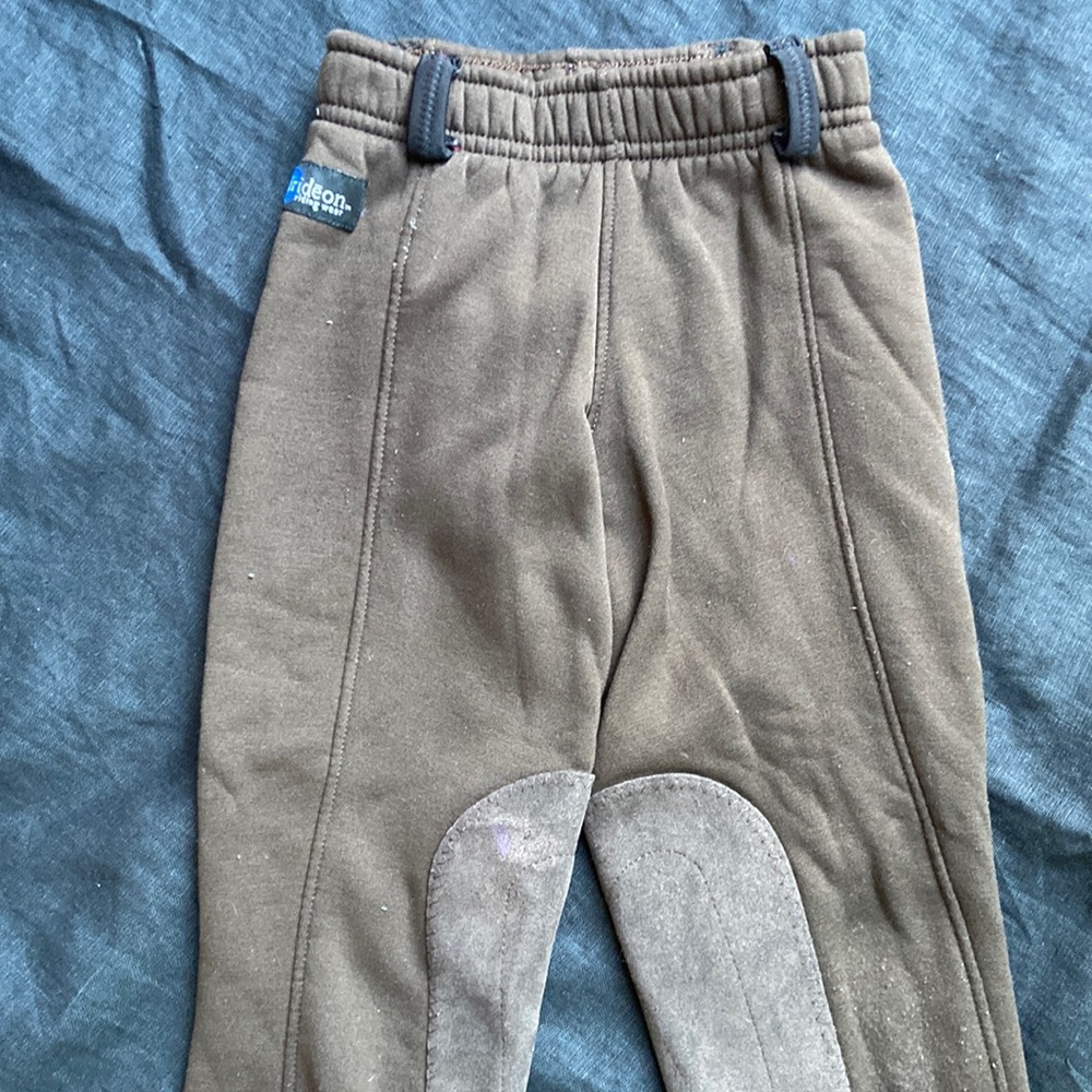 Irideon Techno Fleece Knee Patch Breeches in Dark Brown Youth X-Small